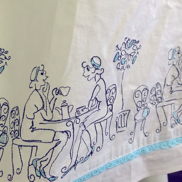 Vintage Ann Taylor x Loft Embroidered Tea Time Skirt - Picture 4 of 4